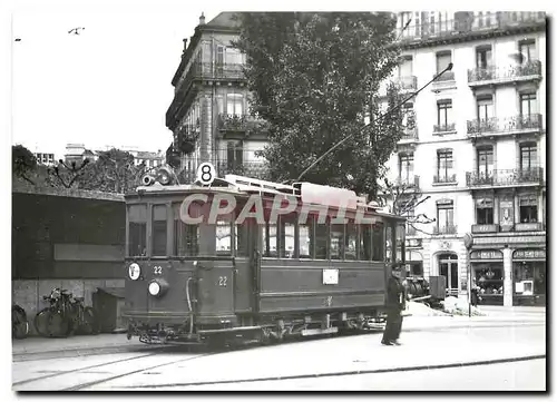 Moderne Karte Ce 2/2 22 au terminus de Rive Avant-guerre Photo W.Boegli