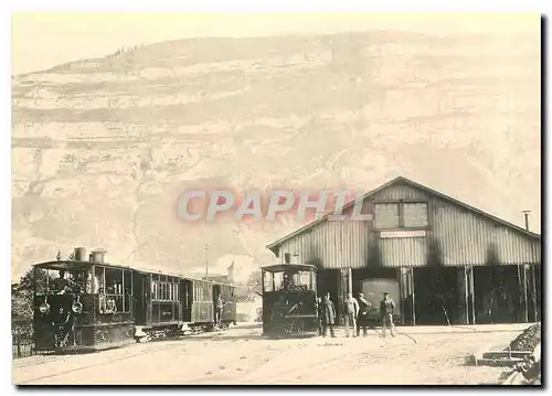 Cartes postales moderne Devant le d�pot de veyrier 1898. Coll R. Kallmann