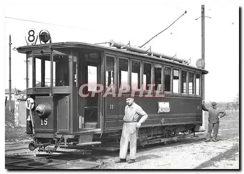 Moderne Karte Automotrice ce 2/2 15 (s�rie 13-15 SIG/CIEG)au d�pot de Veyrier phot Z: Boegli