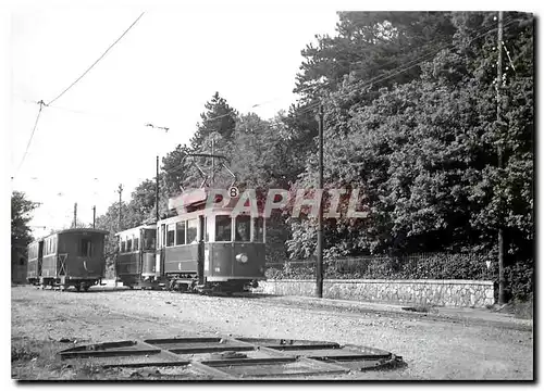 Moderne Karte Ce 2/2 116 CGTE+C202 CGTE pour veyrier passant pres du depot. A gauche C253+ C259 CGTE.15.5.1956