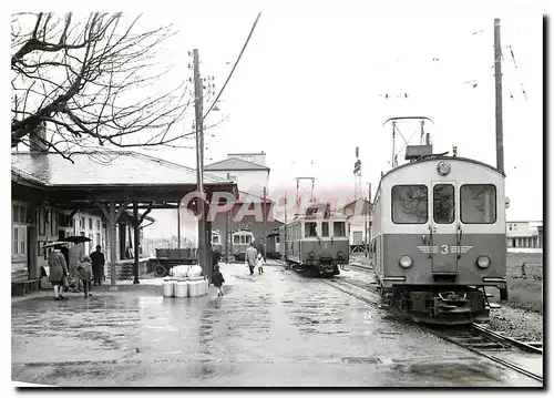 Moderne Karte A Langenthal.Bde 4/4 3 du SNB et Bde 4/4 6 LMB 12.4.1963  Photo J_L Rochaix