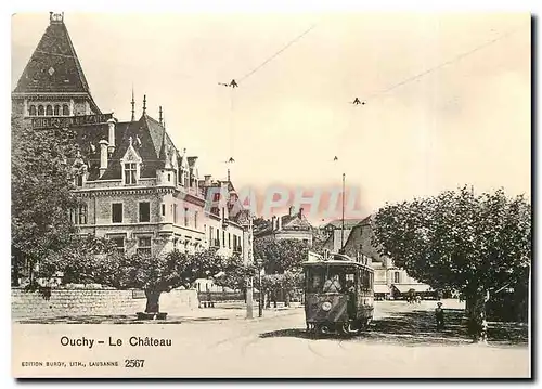 Moderne Karte Ce 2/2 35 devant le hateau d'Ouchy.1904. Coll Mus�e du Vieux-lausanne (AVL)32.1TL