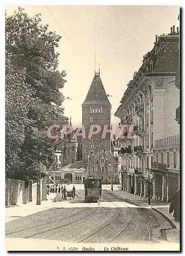 Moderne Karte Ce 2/2 42 pour Lausanne dans l' avenue d'ouchy. Env. 1910 Coll. Ploujoux