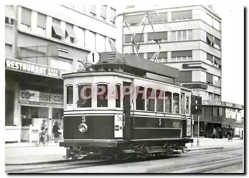 Moderne Karte Bienne Ce 2/2 5 ( s�rie 1-12) � la place Gulsan (alors place de la Gare)1939  photo W. Bogli