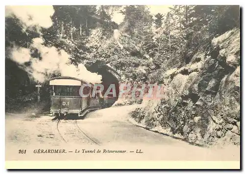 Moderne Karte Train-vapeur au tunnel de Retournemer. Coll. J-L Rochaix