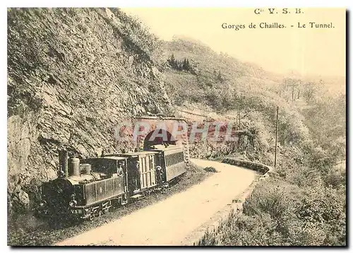 Moderne Karte Train dns les gorges de Challes Coll. J-L Rochaix