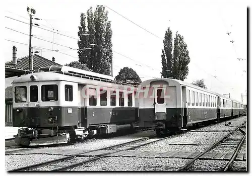 Cartes postales moderne L'ABDe 4/4 5 (fenetre sym�triques) et les 4 B4 26-29 gare de Bi�re 02.09.1967  Photo J-L.Rochaix