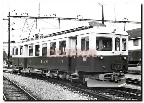 Moderne Karte Automotrice ABDe 4/4 2 (fenetre asym�triques)manoeuvrant � Morges 28.09.1969  photo J-L Rochaix