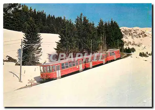 Moderne Karte BVB 31409 CH  Train navette avec Bt 43 B53 et Automotrice BD he 4/4 B1(SLM-SIG-SAAS 1076) entre