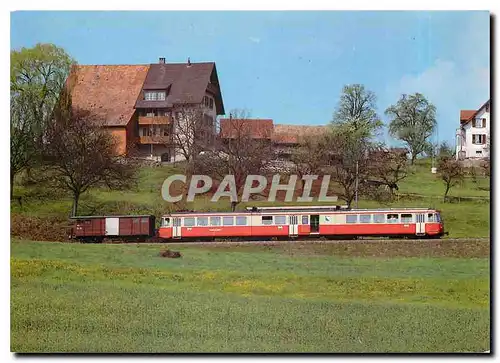 Moderne Karte Bremgarten-Dietikon-bahnheute: Motorage Bde 8/8 2Zurich mit Post DZ 101 am 6.5 1986 in Wohl