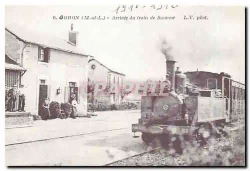 Moderne Karte GORON - Arriv�e du train de Saumur