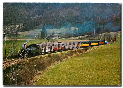 Moderne Karte CHEMIN DE FER TOURISTIQUE DU VIVARAIS LIGNE DE TOURNON A LAMASTRE (Ard�che)