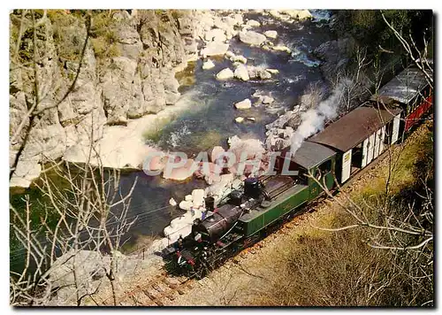 Moderne Karte CHEMIN DE FER DU VIVARAIS Ligne TOURNON - LAMASTRE (Ard�che-France)