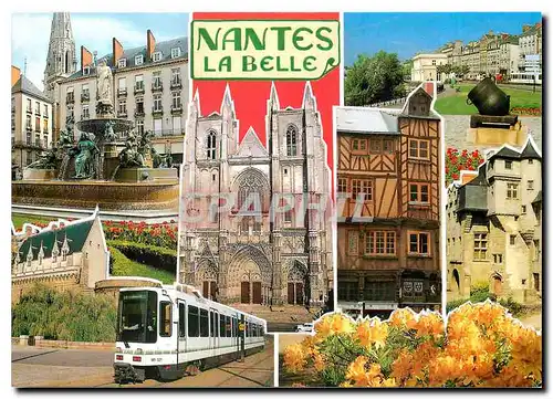 Moderne Karte NANTES La place Royale