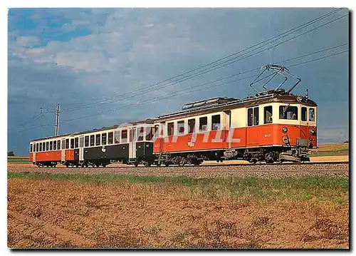 Moderne Karte Chemin de fer Lausanne-Echaliens-Bercher