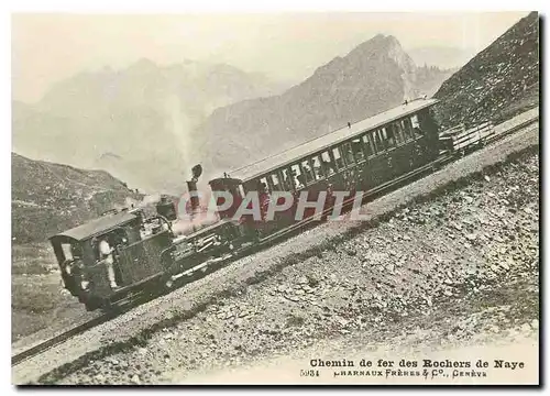 Moderne Karte Train aux Rochers de Naye 1925