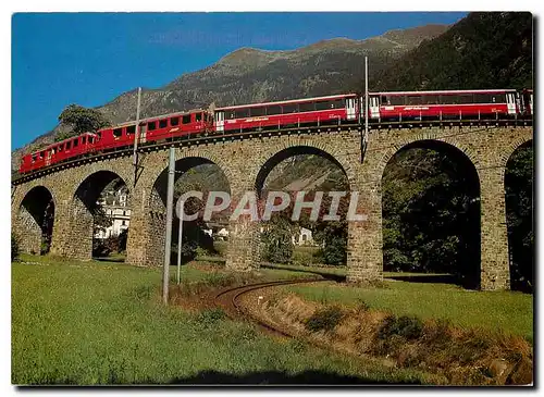 Moderne Karte Der Bernina-Express