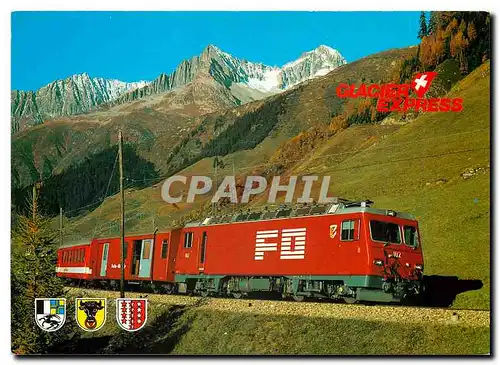 Moderne Karte Schnellzug- Glacier-Express