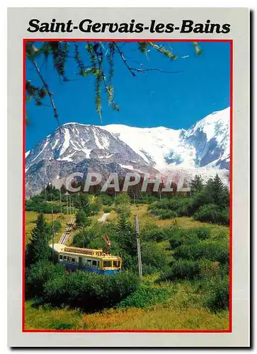 Moderne Karte Tramway du Mt Blanc