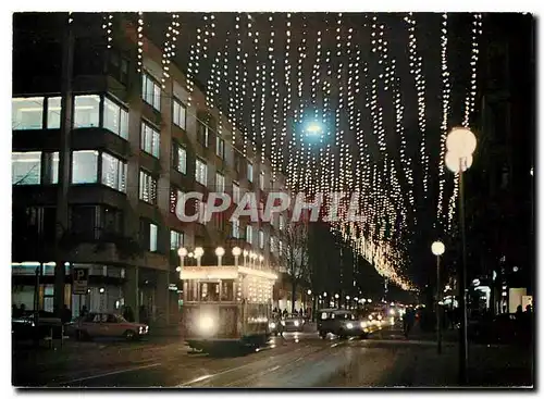 Moderne Karte Zurich  Weihnachtsdekoration an der Bahnhofstrasse