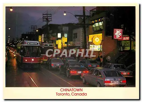 Moderne Karte TORONTO ONTARIO CANADA.Chinatown is just as pleasant and lovely at night as picured here Most me