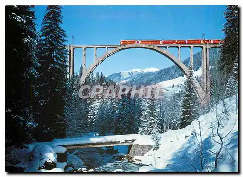 Moderne Karte Langwiser Viadukt bei Arosa