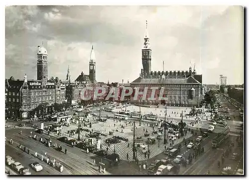 Cartes postales moderne Copenhague Place de l'Hotel de ville