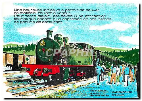Cartes postales moderne Chemin de fer � vapeurMarimebourg Treignes