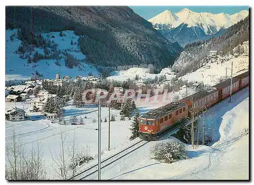 Cartes postales moderne Rhatische Bahn Ge 6/6 I 704 Davos