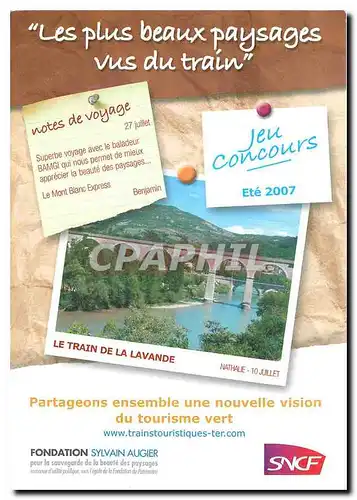 Cartes postales moderne Les plus beaux paysages vues du train