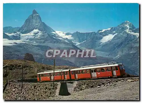 Moderne Karte Le chemin de fer du Gornergrat et Mont-Cervin