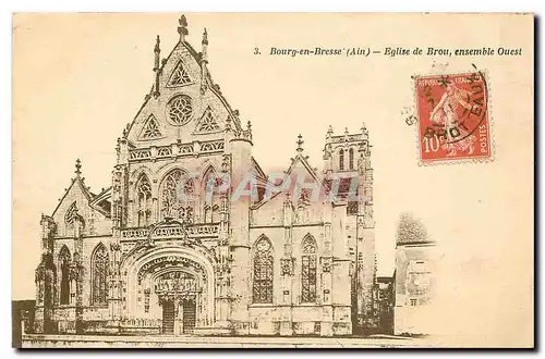 Cartes postales Bourg en Bresse Ain Eglise de Brou ensemble Ouest