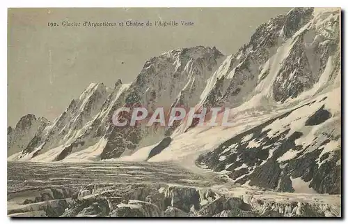 Ansichtskarte AK Glacier d'Argentieres et Chaine de l'Aiguille Verte