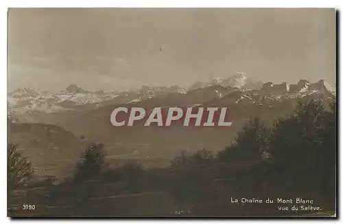 Cartes postales La Chaine du Mont Blanc vue du Saleve