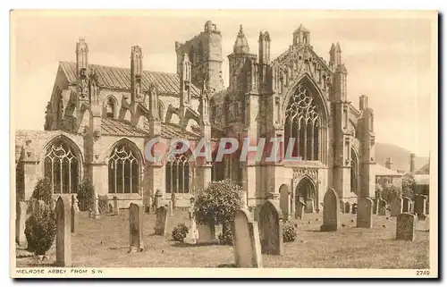 Cartes postales Melrose Abbey From SW