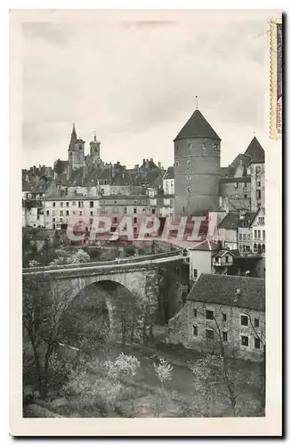 Ansichtskarte AK Semur en Auxois Cote d'Or L'Armancon et le Pont Joly