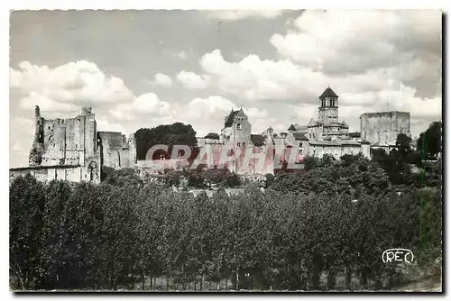 Moderne Karte Chauvigny Vienne Les Ruines des Vieux Chateaux Feodaux et l'Eglise St Pierre