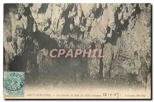 Cartes postales Arcy sur Cure Les Grottes la Salle des Mille Colonnes