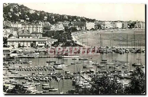 Moderne Karte Cannes Le Port et la Croisette Bateaux