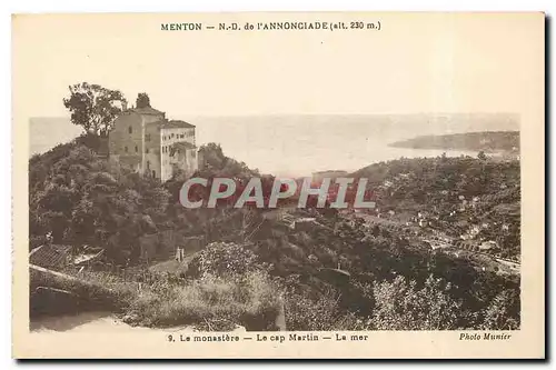 Ansichtskarte AK Menton ND de l'Annonciade Le Monastere Le cap Martin Le Mer