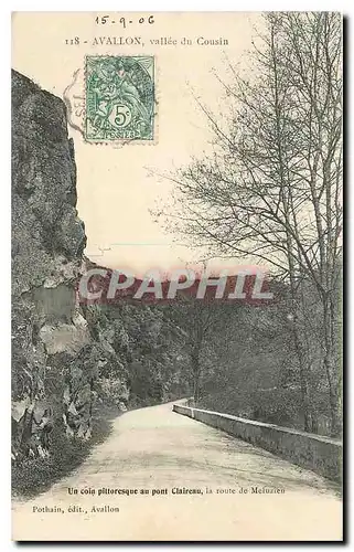 Ansichtskarte AK Avallon Vallee du Cousin Un Coin Pittoresque au pont Claireau la route de Meluzien