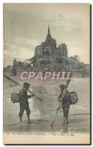 Cartes postales Le Mont Saint Michel Vue a l'Est Peche Pecheurs