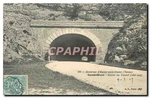 Cartes postales Environs d'Arcy sur Cure Yonne Saint More Entree du Tunnel Cote Sud