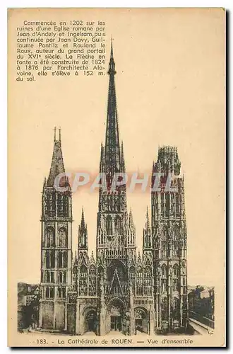 Cartes postales La Cathedrale de Rouen Vue d'Ensemble