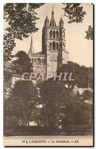 Cartes postales Lausanne La Cathedrale