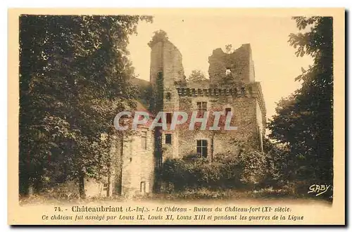 Ansichtskarte AK Chateaubriant ruines du Chateau fort