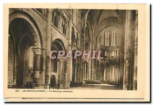 Cartes postales Le Mont St Michel la Basilique abbatiule