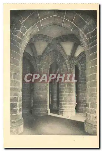 Ansichtskarte AK Abbaye du Mont Saint Michel le crypte des gros piliers