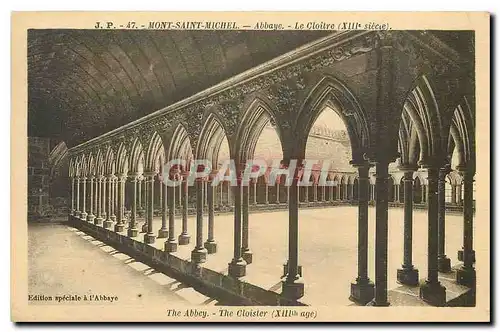 Ansichtskarte AK Mont Saint Michel Abbaye le Cloitre