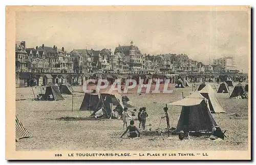 Cartes postales Le Touquet Paris Plage la plage et les tentes